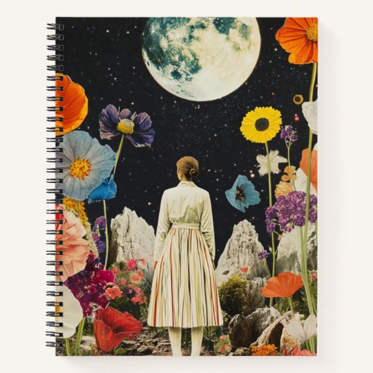 Moonlit Elegance - Het Uitzicht van de vrouw met d Notitieboek (Voorkant)