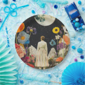 Moonlit Elegance - Het Uitzicht van de vrouw met d Papieren Bordje (Feest)