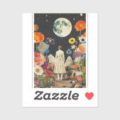 Moonlit Elegance - Het Uitzicht van de vrouw met d Sticker (Vel)