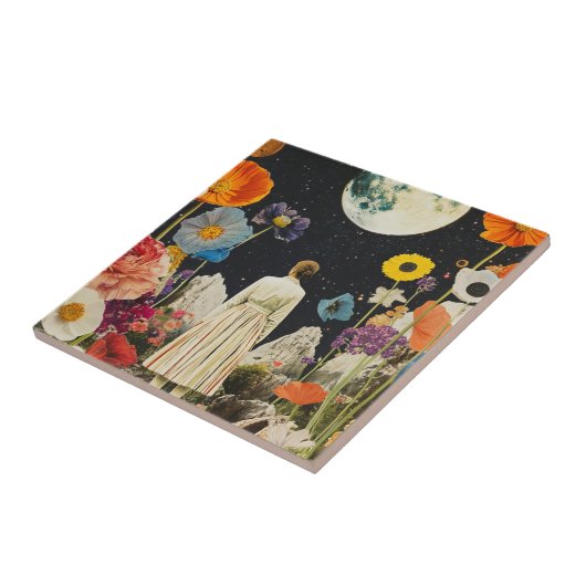 Moonlit Elegance - Het Uitzicht van de vrouw met d Tegeltje (Zijkant)