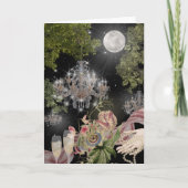 Moonlit Elegance in a Garden Folded Greeting Card Kaart (Voorkant)