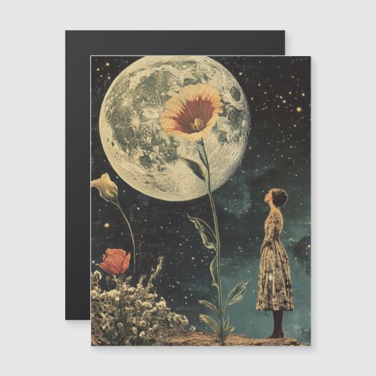 Moonlit Elegance - Vrouw met Maan (Voorkant / Achterkant)