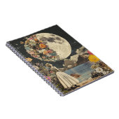 Moonlit Elegance - Vrouw met Maan (2) Notitieboek (Rechterzijde)