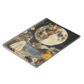 Moonlit Elegance - Vrouw met Maan (2) Notitieboek (Linkerzijde)