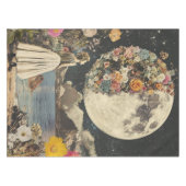 Moonlit Elegance - Vrouw met Maan (2) Tafelkleed (Voorkant (Horizontaal))