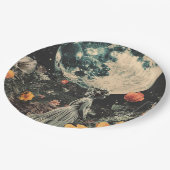 Moonlit Elegance - Vrouw met Maan (3) Papieren Bordje (Gekanteld)