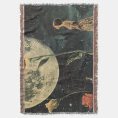 Moonlit Elegance - Vrouw met Maan Deken (Voorkant Verticaal)