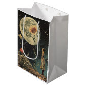 Moonlit Elegance - Vrouw met Maan Medium Cadeauzakje (Voorkant Gekanteld)