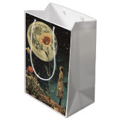 Moonlit Elegance - Vrouw met Maan Medium Cadeauzakje (Achterkant Gekanteld)