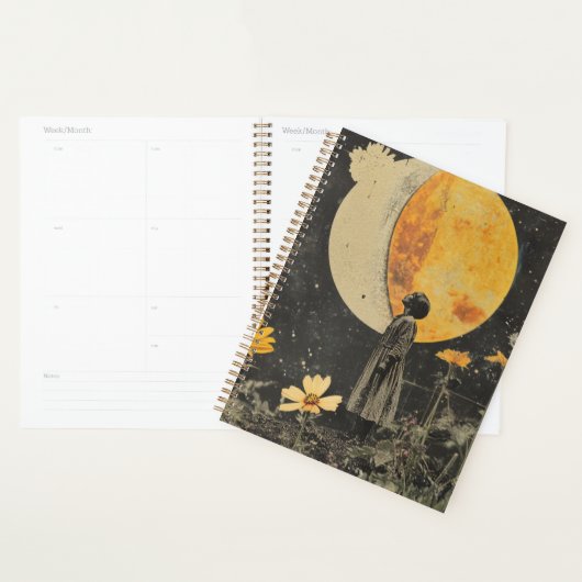 Moonlit Elegance - Vrouw met Maan Planner (Display)