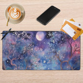 Moonlit Enchanted Forest Nightscape Bureaumat