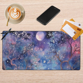Moonlit Enchanted Forest Nightscape Bureaumat