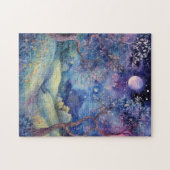 Moonlit Enchanted Forest Nightscape Legpuzzel (Horizontaal)