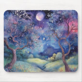 Moonlit Enchanted Forest Nightscape Muismat (Voorkant)