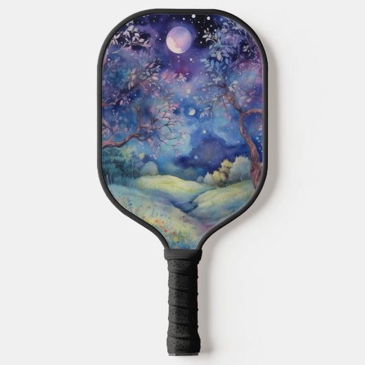 Moonlit Enchanted Forest Nightscape Pickleball Paddle (Voorkant)
