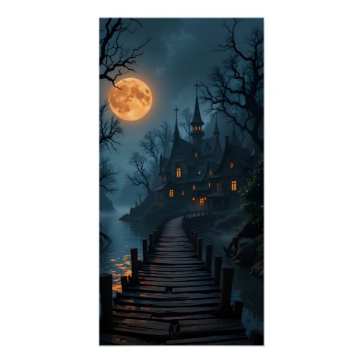 Moonlit Enchanted Village Perfect Poster (Voorkant)