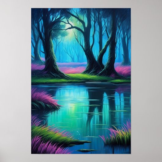 Moonlit Enchantment, avond fluistert Poster (Voorkant)