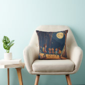 Moonlit Enchantment: Forest Glow Kussen (Stoel)