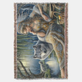 Moonlit Enchantment in the Mystic Forest Deken (Voorkant Verticaal)