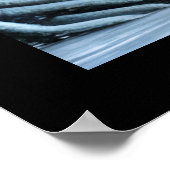 Moonlit Evergreen Snowscape onder de nachtsterren Poster (Hoek)