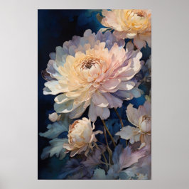 Moonlit Flora - Waterverf Flowers Botanische Kunst Poster