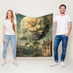 Moonlit Flower &  Charm Fleece Deken