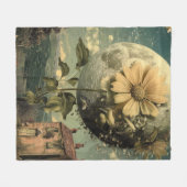 Moonlit Flower & Charm Fleece Deken (Voorkant (Horizontaal))