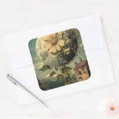 Moonlit Flower &  Charm Vierkante Sticker (Envelop)