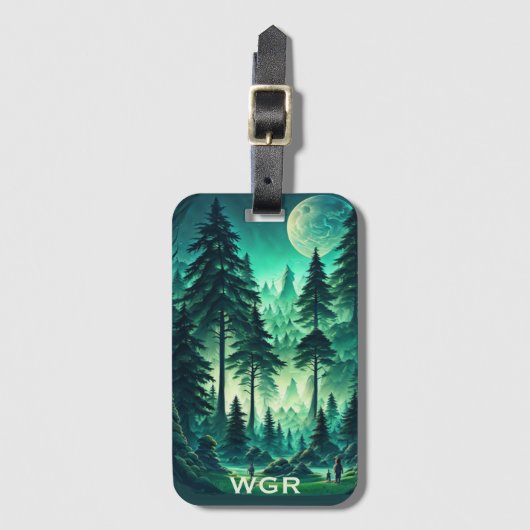 Moonlit Forest  Bagagelabel (Voorkant (verticaal))