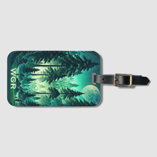 Moonlit Forest Bagagelabel (Voorkant (horizontaal))