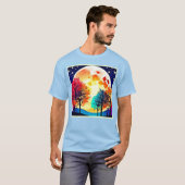 Moonlit Forest Fantasy Art T-shirt (Voorkant volledig)
