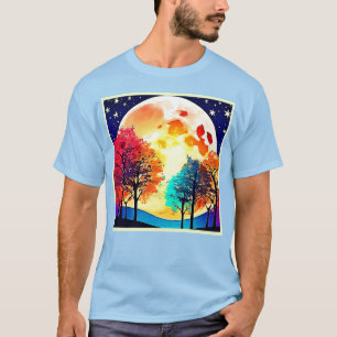 Moonlit Forest Fantasy Art T-shirt