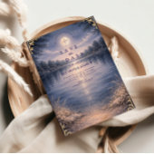 Moonlit Forest Lake Romance Wedding Save The Date