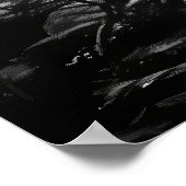 Moonlit Forest Reflection – Monochrome sereniteit Poster (Hoek)