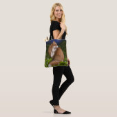 Moonlit Fox in Midnight Bossen Tote Bag (Op model)