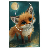 Moonlit Fox, Night Forest  Medium Cadeauzakje (Voorkant)