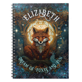 Moonlit Fox Personalized - Storybook Threadbook Fo Notitieboek