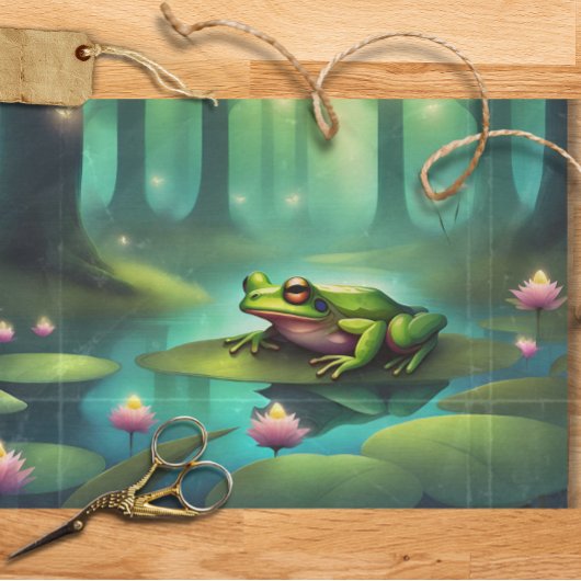 Moonlit Frog Collectie Decoupage Inpakpapier Vel