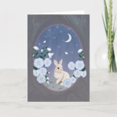 Moonlit Garden Bunny 5x7 Greeting Card  Kaart (Voorkant)