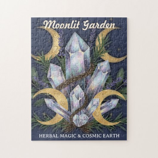Moonlit Garden Crystal Bouquet • Herbal Magic Legpuzzel (Verticaal)