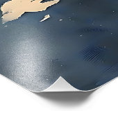 Moonlit Garden -  Rozen op Midnight Blue Foto Afdruk (Hoek)