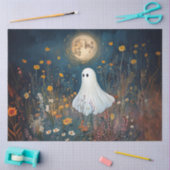 Moonlit Ghost in Wildflowers Decoupage Tissuepapier (Craft)