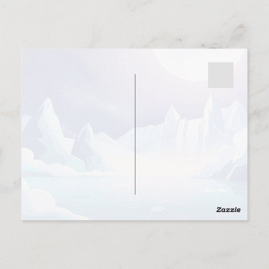 Moonlit Glaciers Briefkaart (Achterkant)
