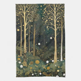 Moonlit Golden Grove Theedoek