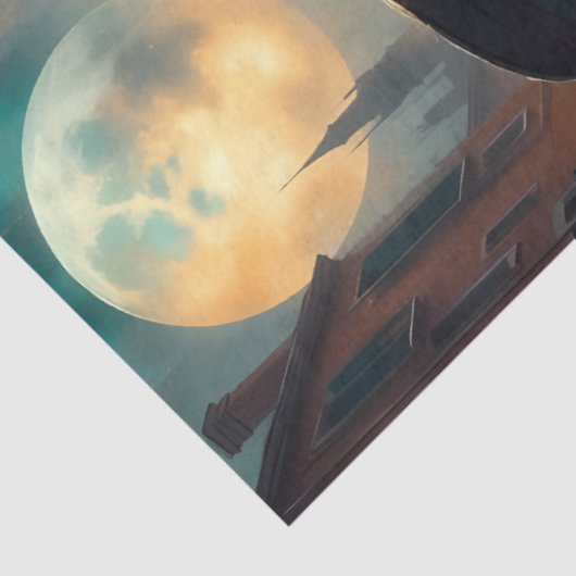 Moonlit Gothic Witch - Betoverde Venetiaanse fanta Tissuepapier (Detail)