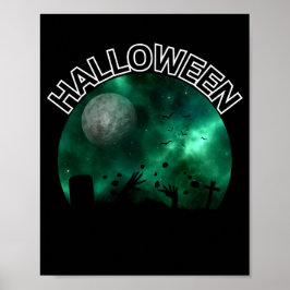Moonlit Graveyard Escape Wall Art Poster