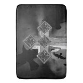 Moonlit GraveYard Gothic Cross met Krogen Badmat (Voorkant Verticaal)
