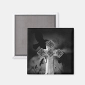 Moonlit GraveYard Gothic Cross met Krogen Magneet (Voorkant / Achterkant)