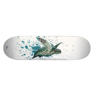 "Moonlit" Green Zee Turtle ~ Amber Marine Skateboard