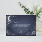 Moonlit Grove Celestial Woodland Wedding Bedankkaart (Staand voorkant)